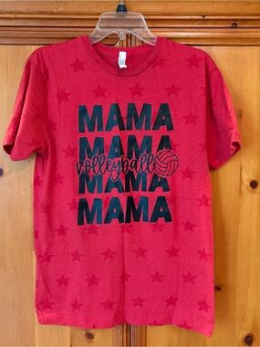 Boutique Mama Volleyball Graphic Tee - Red
